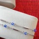 Bracelet Chaîne et cristaux Bleu-saphir