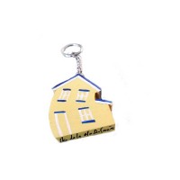 Porte-clés, maison jaune 